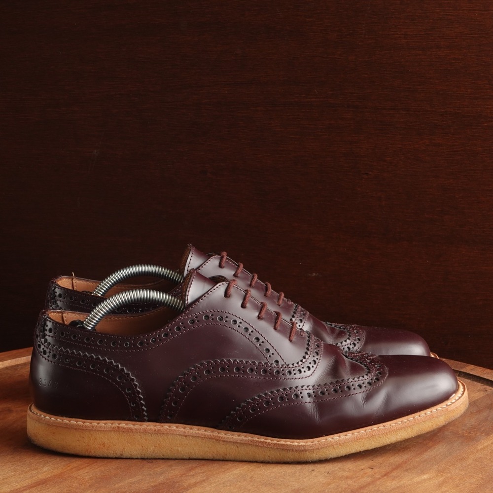 Common Projects Oxfords WMS SZ EU 40 US 10 Burgundy Wingtip Leather Classic Shoe